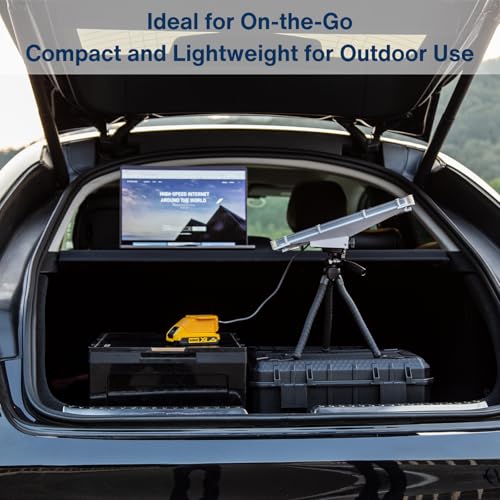 Steinwhale Batteriebetriebenes Ladegerät für Starlink Mini, kompatibel mit DeWalt-Batterien, 60 W 20 V/3 A Ausgang, wasserdichter DC-Fassbuchse, leicht und tragbar für den Außen- und Notfall