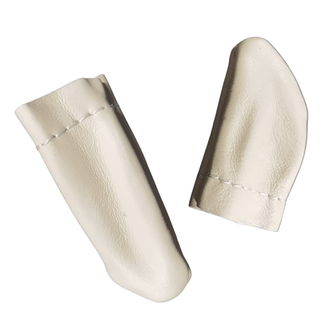 Reccisokz 2 paires de protège-doigts, protège-doigts en cuir tricoté, protège-pouces en feutre pour travaux manuels, outils de couture, couleurs aléatoires