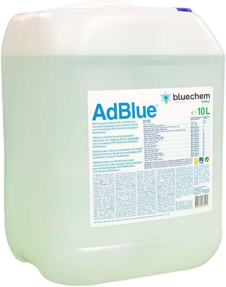 AdBlue Additive Urea Solution for SCR Exhaust Gas Treatment, 10 Litres, with Nozzle