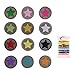 12 aufbügelflicken kinder,aufnäher Kinder Zum Aufbügeln für DIY Patches zum Aufbügeln Applikation Flicken Zum Aufbügeln Patch Sticker Jeans Kleidung Patches,Stern Aufbügler Bügelbild klein rund set