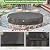 Cloakman Premium Heavy-Duty Round 61-66 Inch for In Ground Fire Pit Cover - Waterproof 600D Large Firepit Covers, Outdoor Weatherproof Patio Built in Furniture Cover - Black, 66''Dx9''H