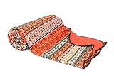 Maße: 180 x 220cm 1001 Wohntraum Quilt Y2 Rot, Orient Barock, 180 x 220 cm