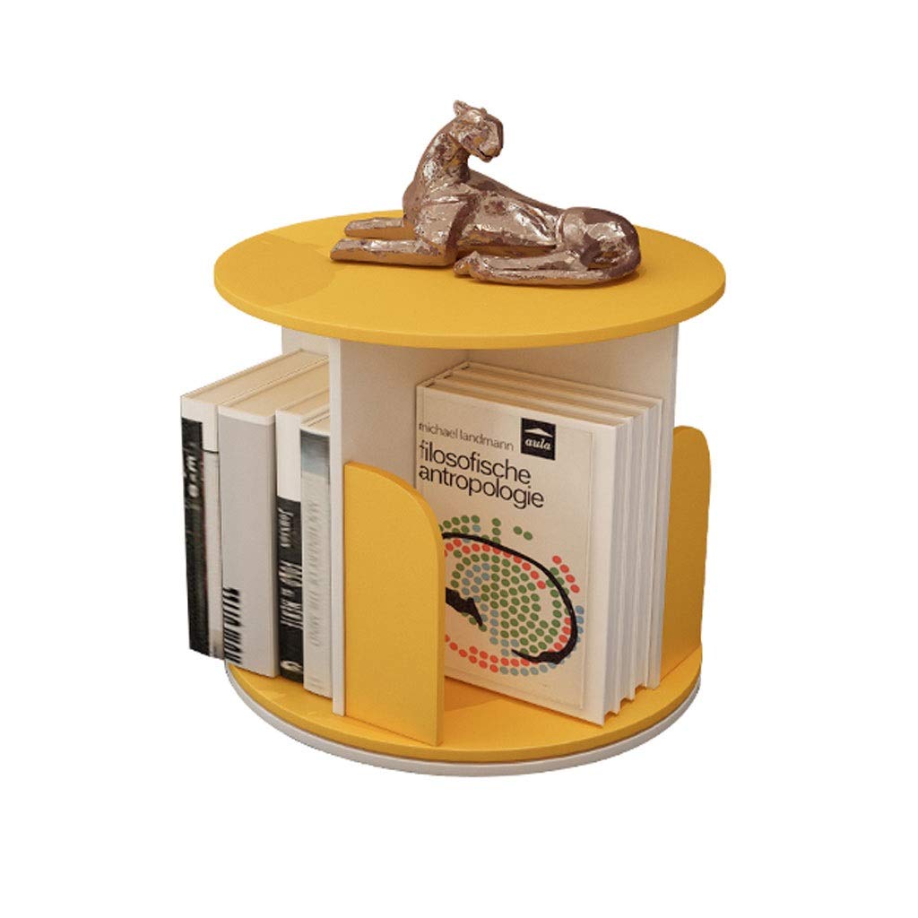 Biuro Bookshelf Obrotowa półka na książki Biurowa Organizator Wielofunkcyjne materiały biurowe Bookshelf Bookshelf Bookshelf dla dzieci (żółty) do domu Bookshelf Home Decor