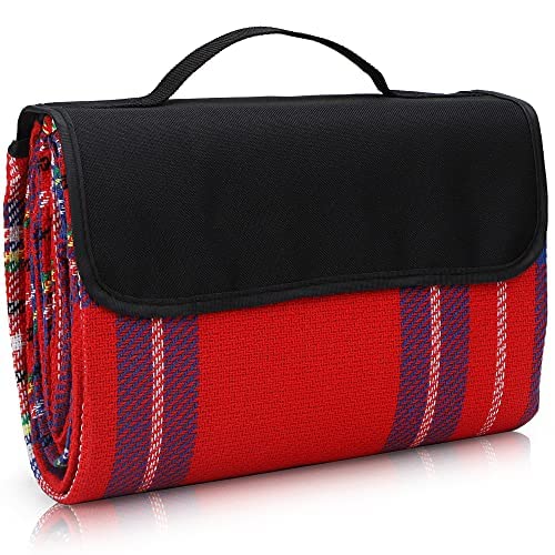scuddles Extra Large Picnic & Outdoor Blanket Dual Layers for Outdoor Water-Resistant Handy Mat Tote Spring Summer Great for The Beach, Camping on Grass Waterproof Sandproof