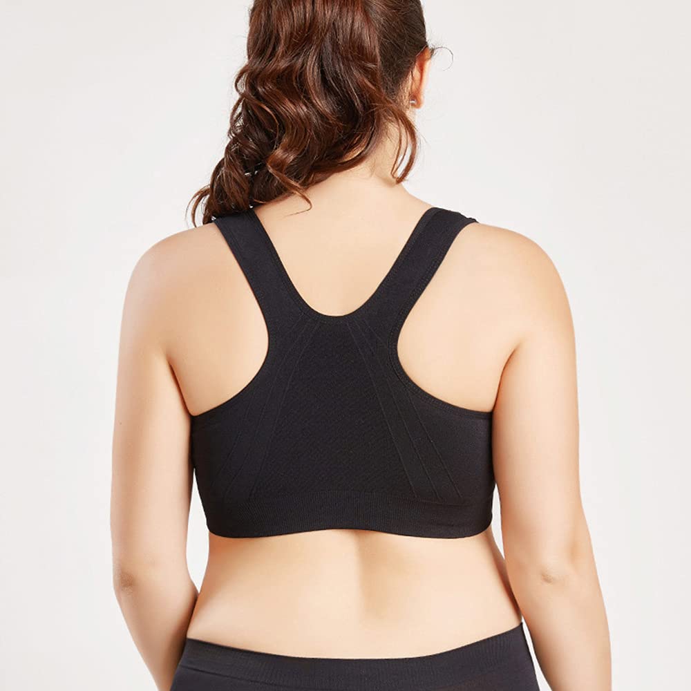 Rojeam Femme Soutien-Gorge de Sport Zippée Devant Soutiens-Gorge pour Fitness Jogging Yoga