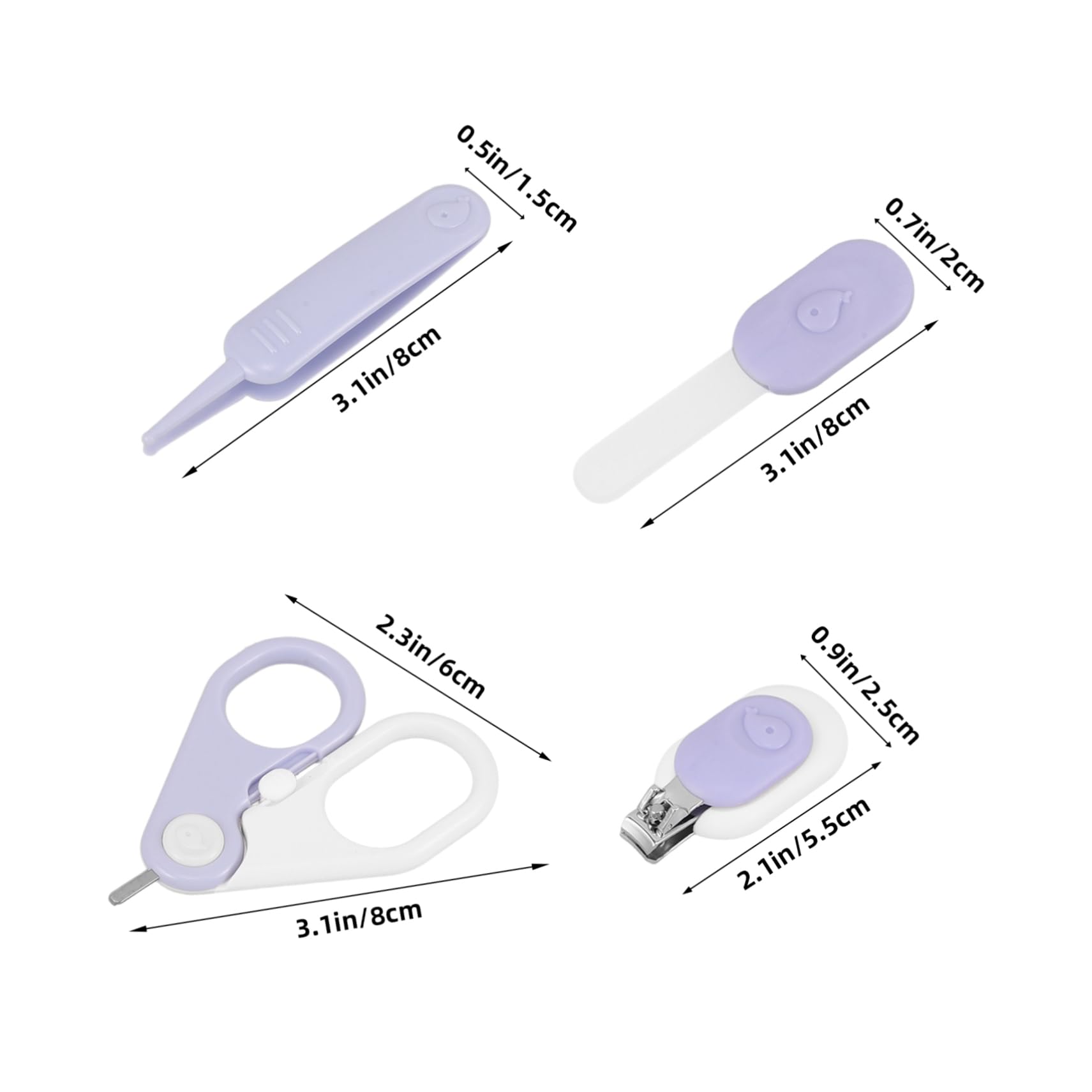 HAPINARY Baby Nail Clippers Machine Electric Nail Cutter Set Gentle File Safe for Kids with Travel Case