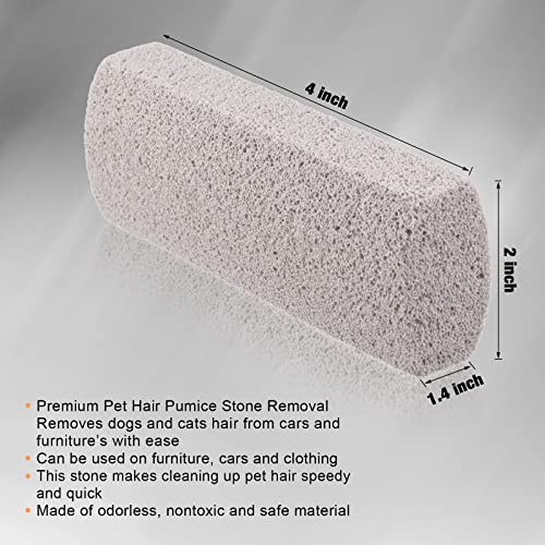 Xuniea 2 Stücke Haustier Haarentfernung Bimsstein Fußpflege Werkzeug Hundefell Entfernung Werkzeug Trimmstein für Hunde Auto Couch Möbel Bettwäsche Leicht zu Reinigen (Klein)