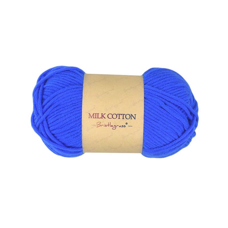 Bristlegrass Royal Chenille Yarn Original 100% Pom-Poms Milk Cotton Hand Knitting, Velvet Yarn for Crocheting (2X1.76Oz,2X115 Yds)