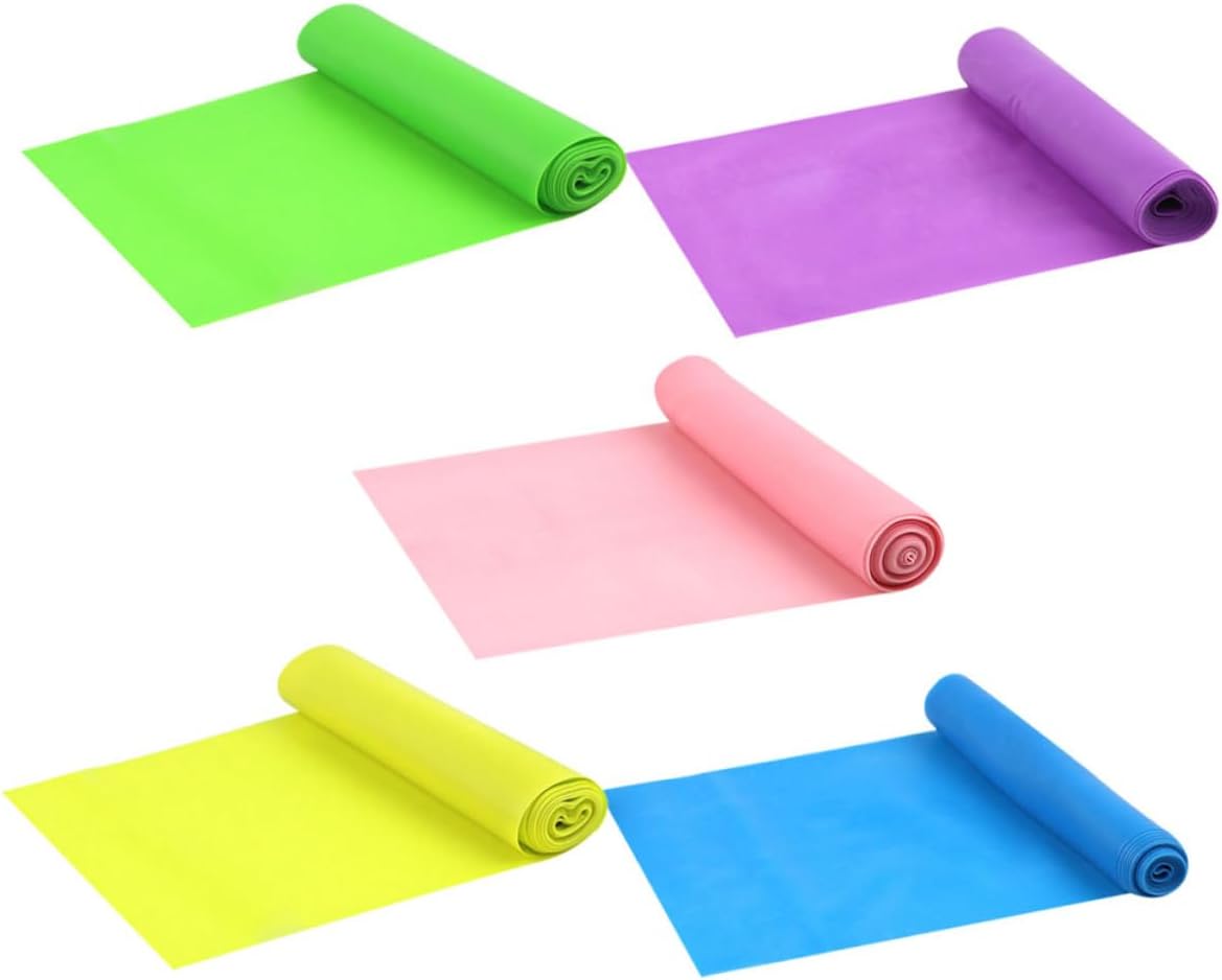 Resistance Bands Exercise Bands 5pcs TPE Adjustable Stretching