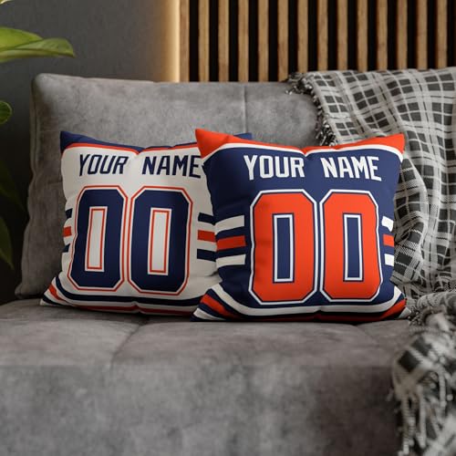Image of ANTKING Edmonton Throw Pillow Personalized Custom Any Name and Number for Men Women Boy Gifts