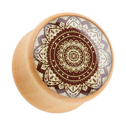 Taffstyle Unisex Mujer Hombre madera Expansores de túnel Cover