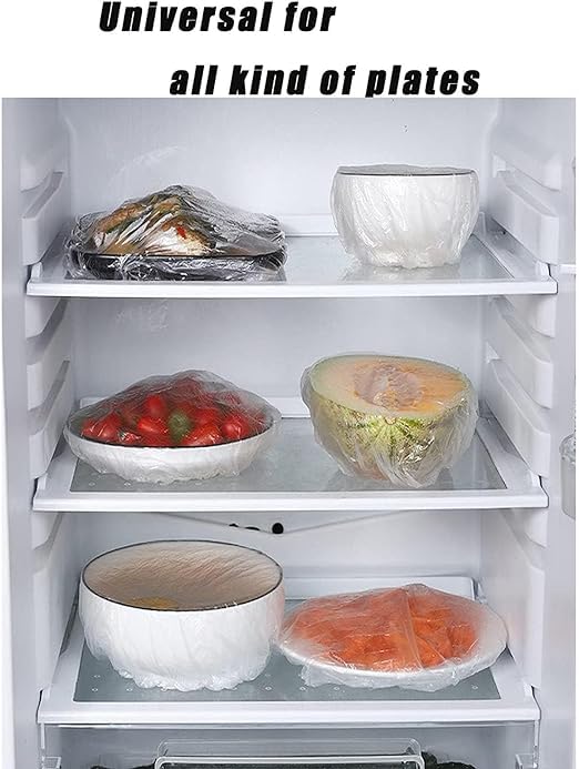 SINGARO Shrinkable Food Covers, Fresh Keeping Bags, Elastic Food Storage Covers Cling Film Bag, Elastic Bowl Lids Kitchen Supplies for Fruit Vegetable Meat Food Preservation (100 pcs) 4