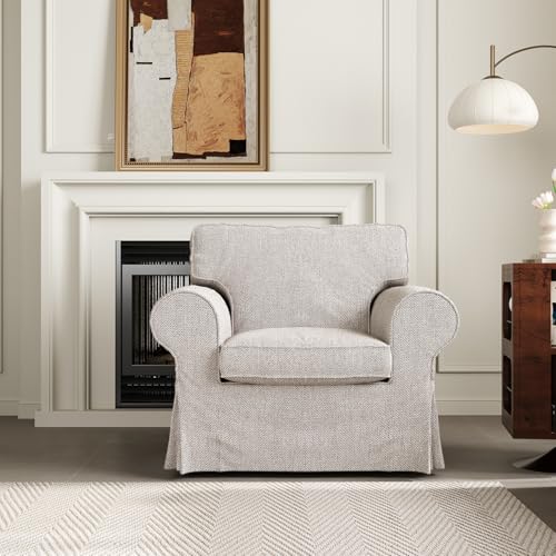 Cover Replacement For Ektorp 1-seat Chair Sofa - Sofa Slipcover Compatible With Ikea Ektorp Armchair (3pcs, Beige)