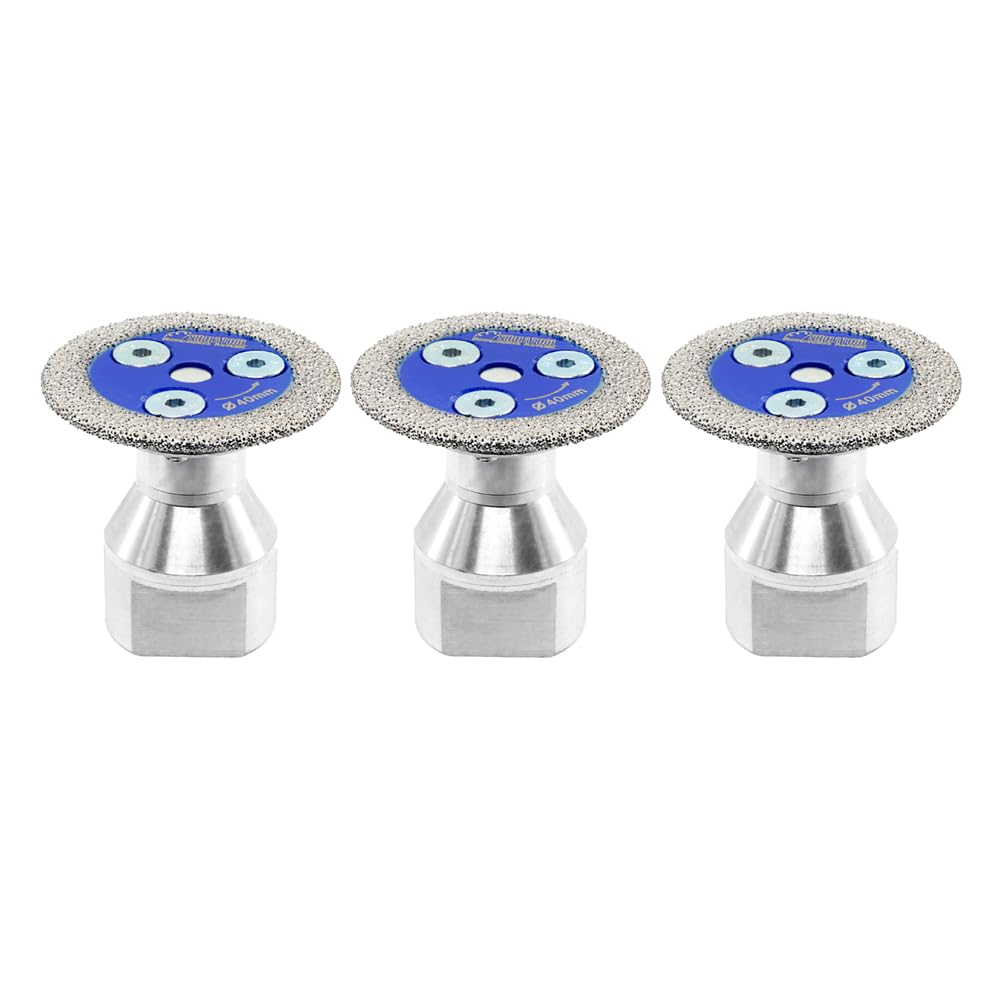 SHDIATOOL Mini Diamond Saw Blades M14 Thread Cutting Disc for Marble Granite Stone Concrete Masonry 3pcs 40mm