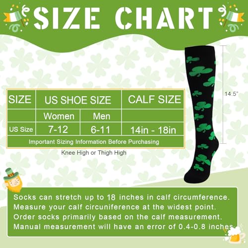 Image of Junely Compression Socks for Women Knee High Festival for Running Athletic Nurses Pregnant Women Work Support Travel Flight