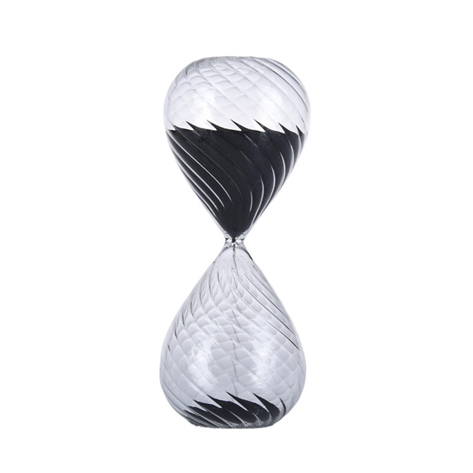 Temporizador de Reloj Arena Ondulado 5 Minutos, Arte for el hogar, decoración Creativa, Opciones Multicolores, Alivio del estrés, 2 uds para Escuela(Black)