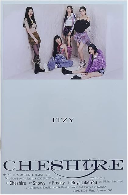 [Preorder Benefit] ITZY : CHESHIRE (B Version) Standard Album CD-R+Photo Cube+Clear Photocard+Poster+Photobook+Photocard+Lyric Paper+Neon Photocard+4-CUT Film+(Extra ITZY 6 Photocards+Pocket Mirror)