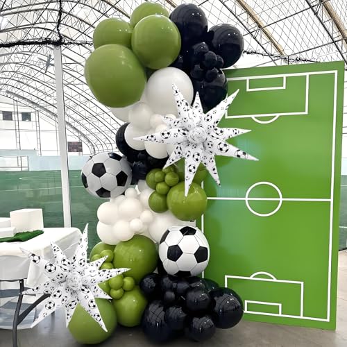 Image of Soccer Balloons Soccer Ball Explosion Star Foil Balloons World Cup Party Decorations Soccer Birthday Party Decorations Trophy Theme Decor Soccers Baby Shower Men