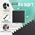 Yes4All 108 SQ. FT Puzzle/Interlocking Exercise Mat Tiles for Home Gym, Exercise EVA Foam Floor Padding with Border for Workout Equipment (Black)