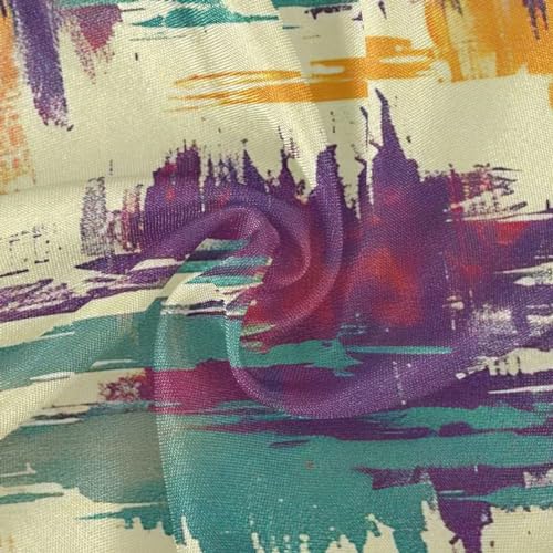 Wajiw 60 Inch Indoor Outdoor Round Tablecloth with Umbrella Hole and Zipper Waterproof Patio Table Cover for Camping Dining Room Party Outdoor Picnic,Striped Pattern