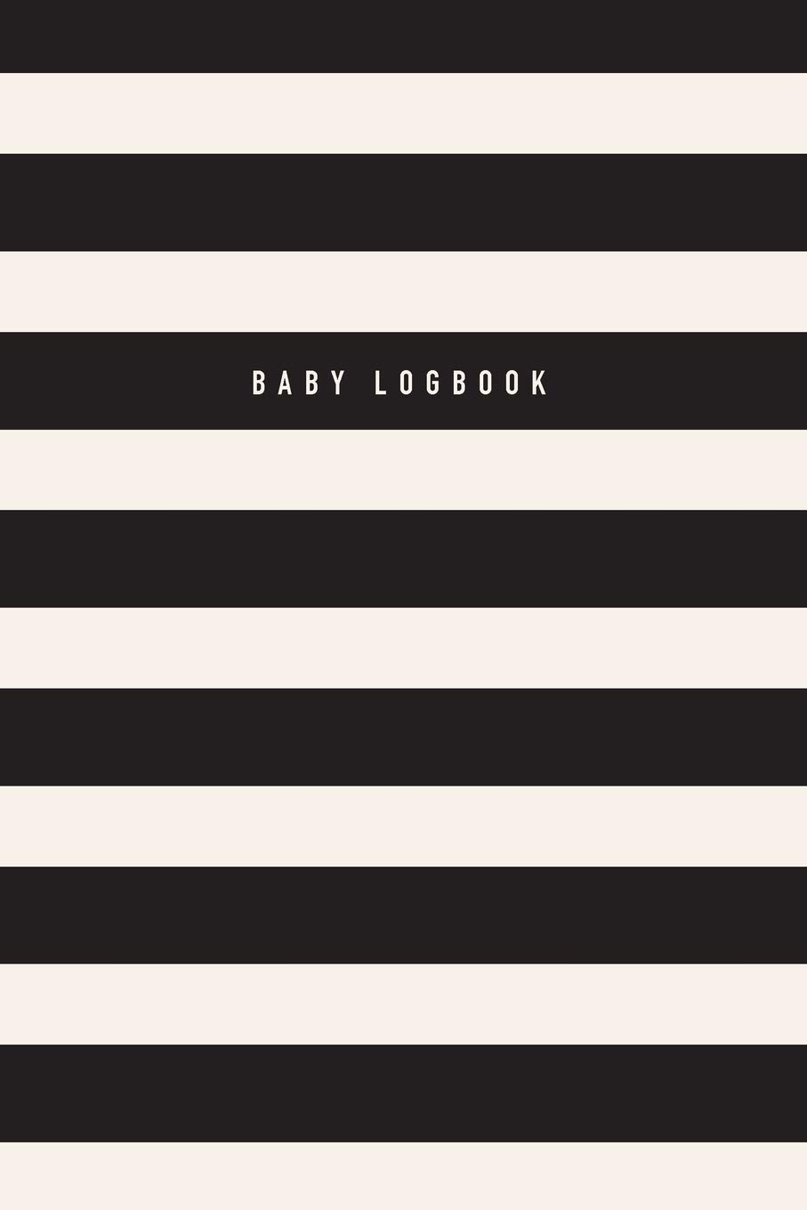 Baby Logbook: Black Stripe Tracker for Newborns, Breastfeeding Journal, Sleeping and Baby Health Notebook