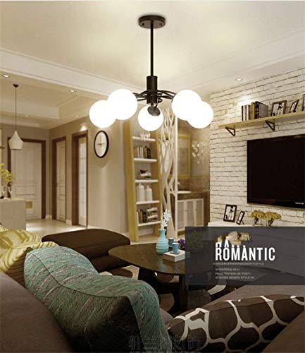 Chandelier LED chambre salon éclairage vintage E27 en fer