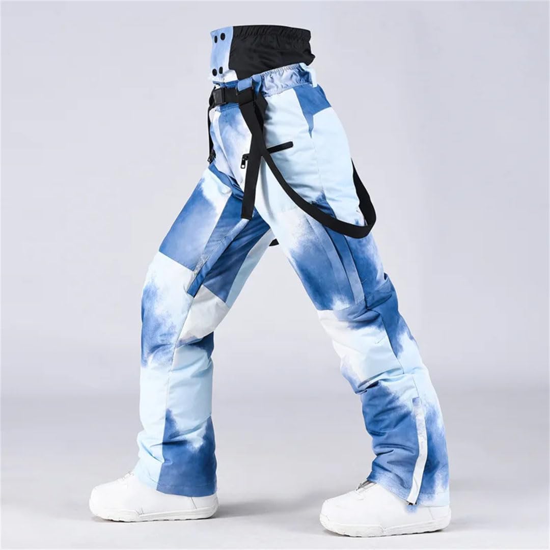 Suwequest Pantaloni da sci e snowboard, unisex, caldi e antivento, ideali per ciclismo e campeggio