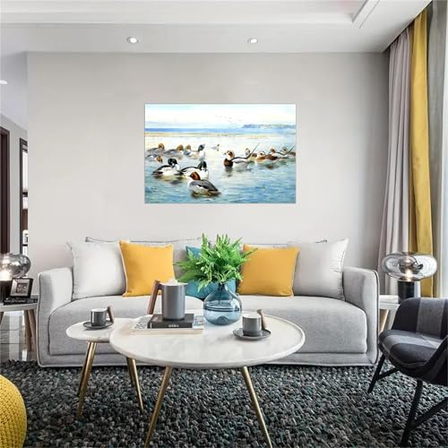 Affiche d'art Archibald Thorburn tableau impression sur toile salon 90x60cm