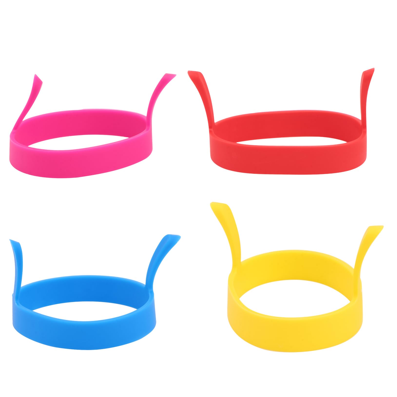 Garneck 4 Silicone Omelette Rings for Griddle Pancake Egg Non-stick Heat Easy to .5cm Diameter