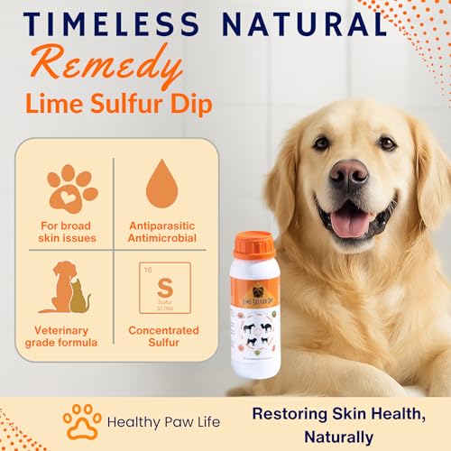 Classic's Lime Sulfur Dip - Pet Care for Itchy and Dry Skin - Xtra Strength Formula - Safe Solution for Dog, Cat, Puppy, Kitten, Horse (16 fl oz)