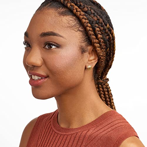 MORGAN & PAIGE .925 Sterling Silver 18K Gold Plated Greek Key Mythology Stud Earrings for Women - Laser Cut Round Greek Pattern Lightweight Jewelry, Hypoallergenic Sterling Silver Earrings4