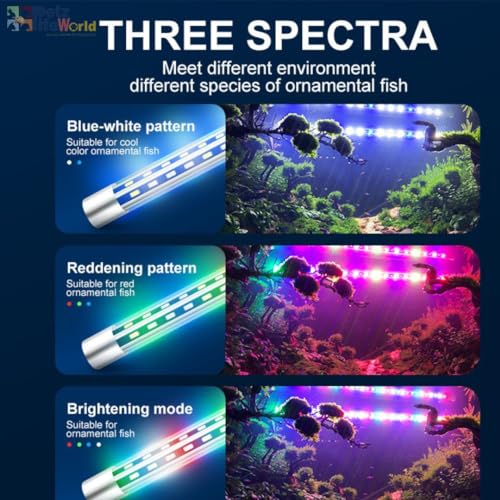Image of VAYINATO Nemo (T4-500 Pro) Submersible Colour Changing Double Row LED Light for Aquarium Fish Tank Suits 1.5~3 Feet Tank | WRGB | 3 Mode | Water Proof (Aluminium Bracket)