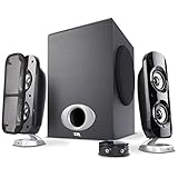 Cyber Acoustics High Power 2.1 Subwoofer Speaker System with 80W of Power – Perfect for Gaming, Movies, Music, and Multimedia Sound Solutions (CA-3810) (Renewed)