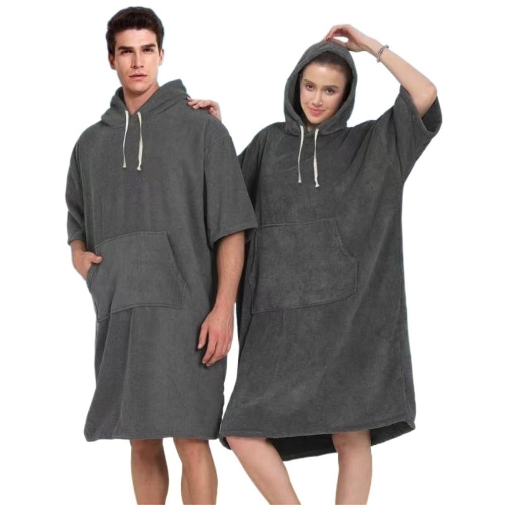 Serviette Poncho en Coton tissé | Poncho de surf changeant unisexe for adulte : sweat à capuche en serviette en coton