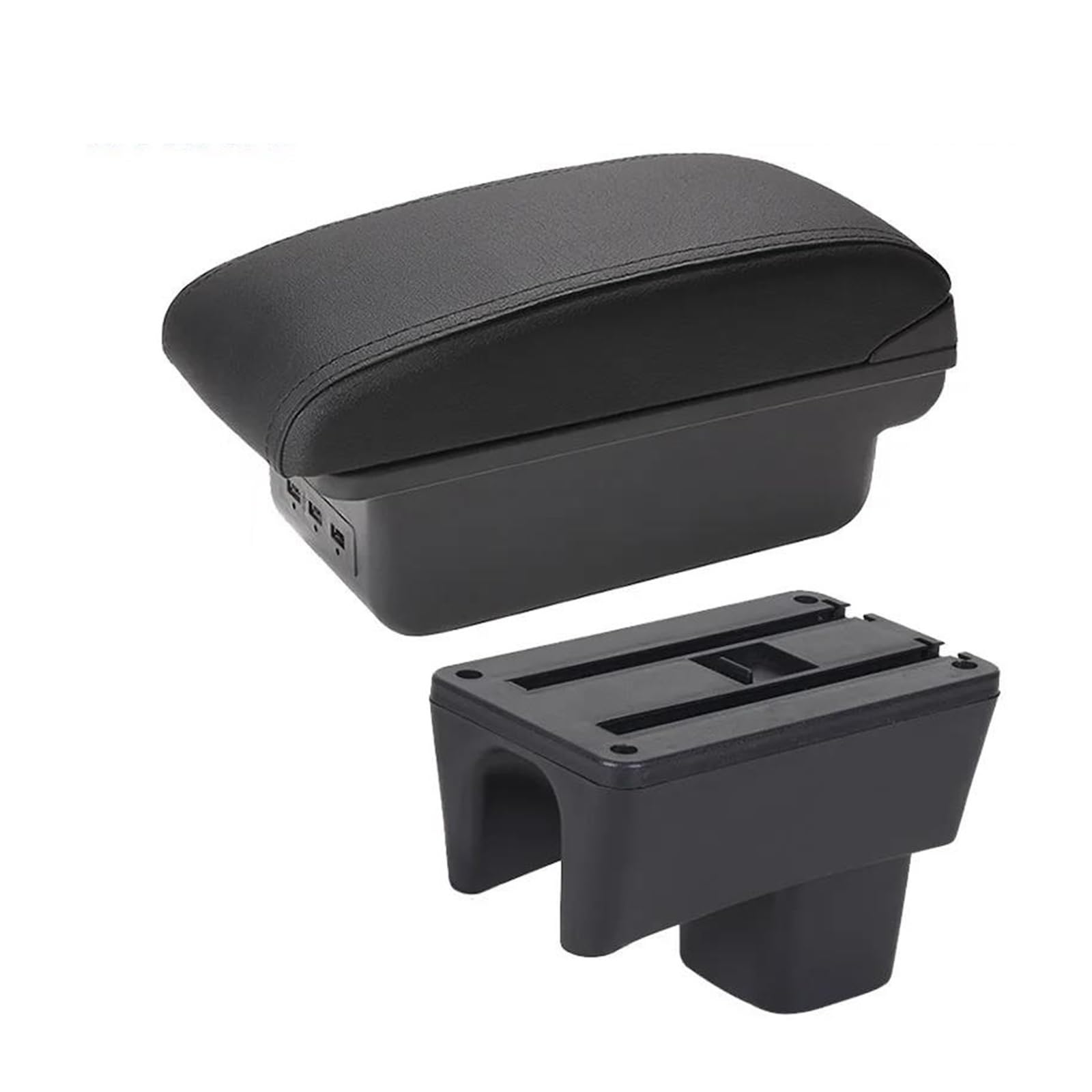 Car Accessories For Suzuki For Swift 05-23 2022 2021 2020 Armrest Box Interior Storage Box Parts Car Armrest Box(B2 Black line 3USB)
