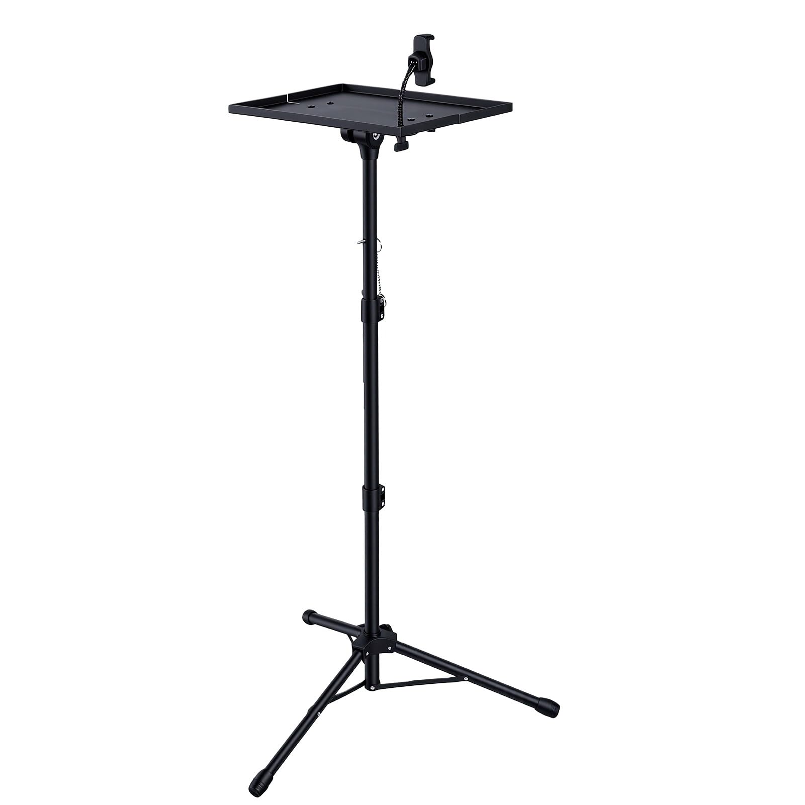 Cryfokt Soporte Trípode Ajustable en Altura para Proyector, Bandeja Inclinable 180° for Hogar, Oficina, Aula y Escenario