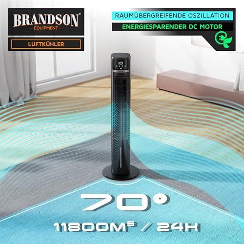 Brandson – mobiler Luftkühler mit Wasserkühlung im ECO Design - DC Motor sehr leise - 60% Energie... Ansicht 10