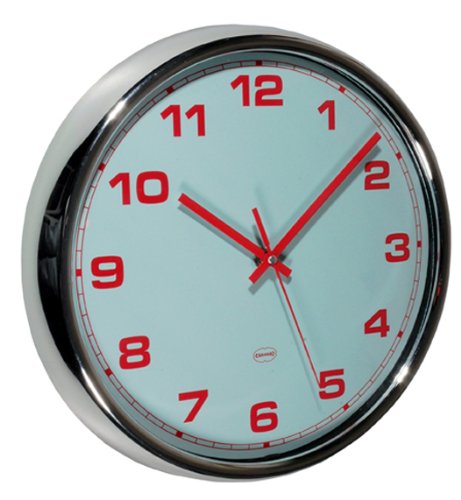 Cabanaz - Reloj de Pared (analógico), Color Azul y Rojo