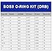 248 PCS 12 Sizes Hydraulic O-Ring Kit BOSS ORB Fittings, SAE 900 Series Buna-N 90 Durometer Boss Hydraulic Seal Kit
