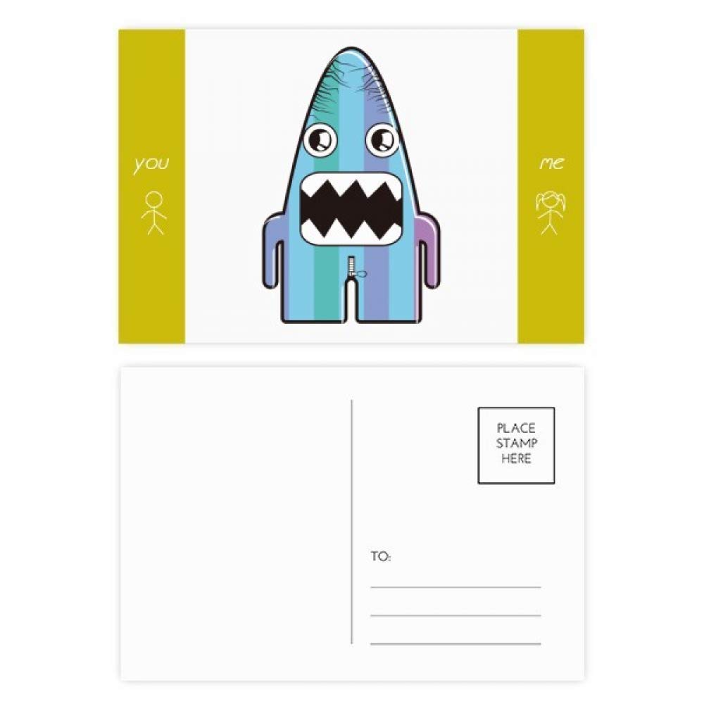 Carte postale Alien Monster bleu ami par 20pcs DIYthinker pour remerciements
