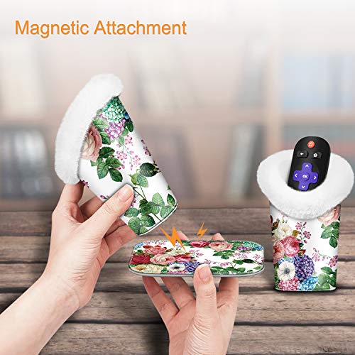 Image of FINTIE Plush Lined Double Eyeglasses Holder with Magnetic Base, Glasses Stand Case Organizer for Desk, Nightstand, Office