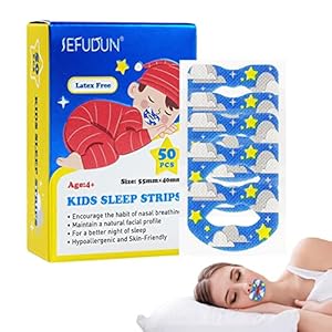 Slaapstrips voor kinderen, 50st kinder slaapgordel, Mondband voor kinderen die wordt gebruikt om te slapen Mondband Stoppen met snurken Helpt bij het slapen Snurken in de mond te verminderen Hearthxy
