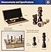 Fun+1 Toys! Wooden Chess Set for Adults and Kids, 15