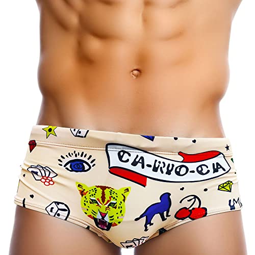 LikeJump Bañador de Natación Hombre Briefs Traje de Baño Secado Rápido para Playa Piscina