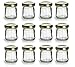 premiumvials 24 pcs, 1 oz Mini cristal miel tarros para mermelada, miel,...