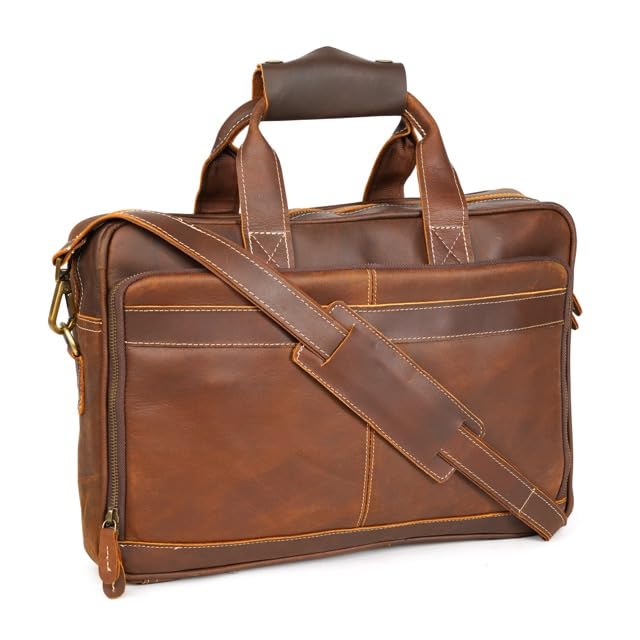 Full-Grain Leather Briefcases for, Laptop Briefcase For Men, Leather Bag, Leather Computer Bag For Men2