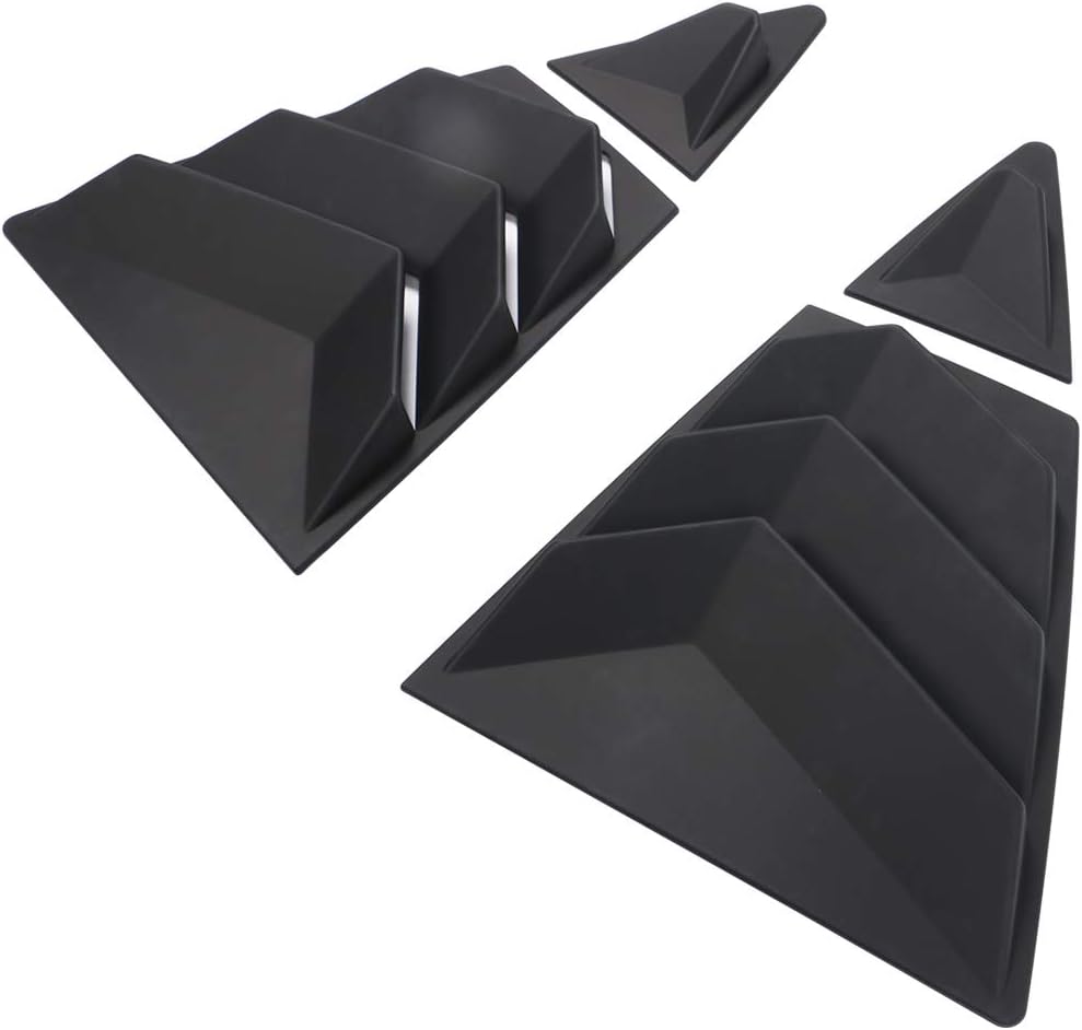 IKON MOTORSPORTS, Window Louvers Compatible with 20-24 Toyota Corolla, Matte Black Rain Sun Shade Guards Quarter Panel Side 4PC Set
