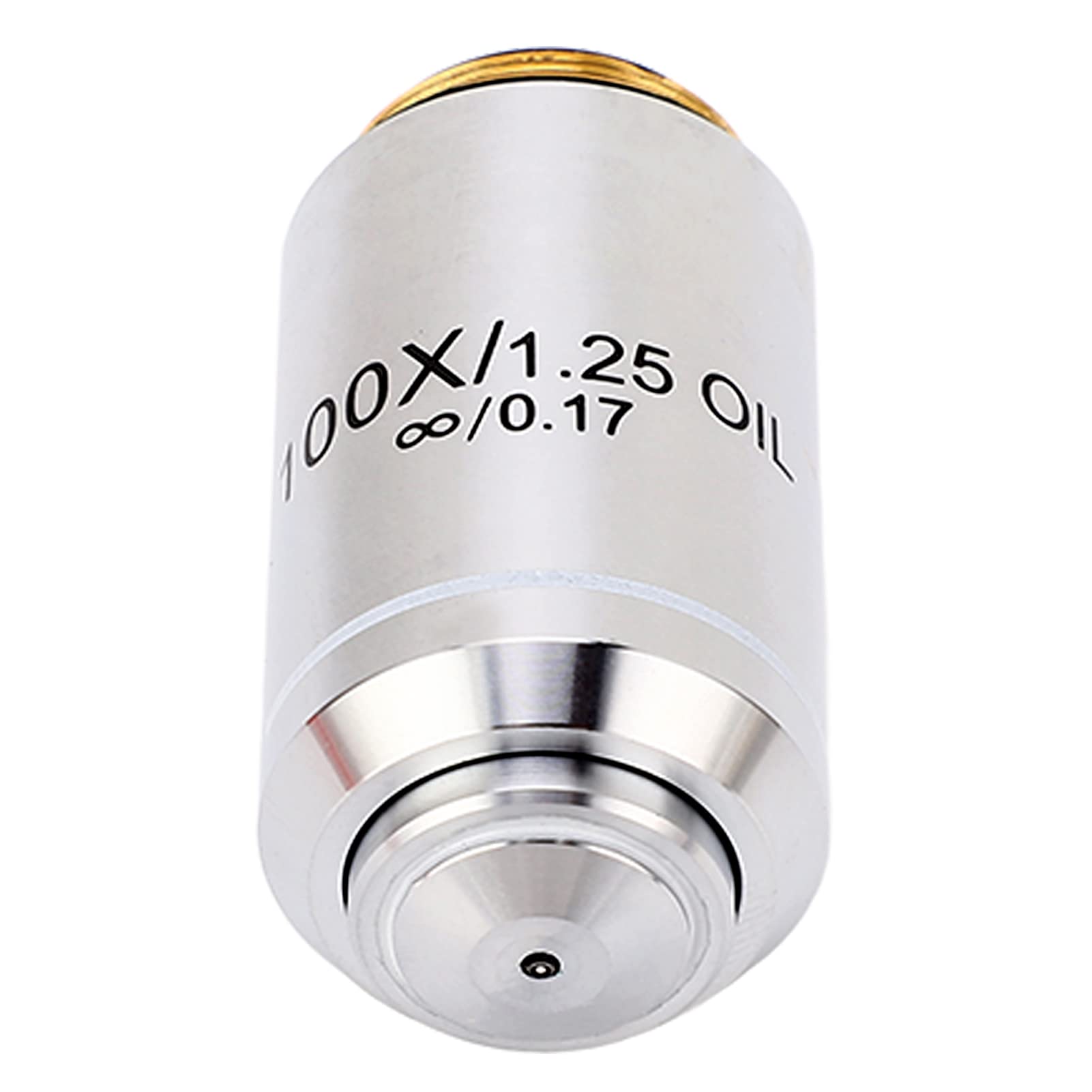 Lente de Objetivo Infinito, Lente de Objetivo Infinito 100X Lente de Objetivo de Microscopio de Interfaz RMS Estándar de 20,2 Mm, Microscopios Binoculares Compuestos