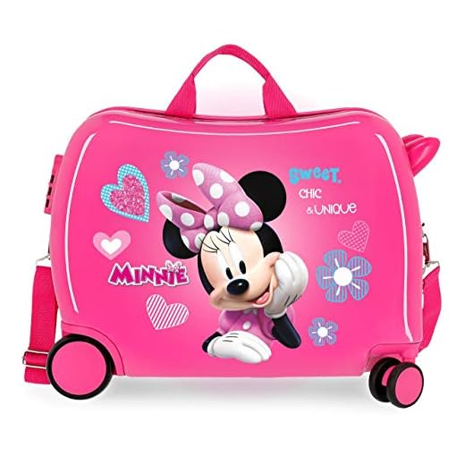 Disney Minnie Fabulous Correpasillos Maleta de Cabina Correpasillos Infantil Rosa 50x39x20 cm | Equipaje de Mano, Trolley de Viaje Ryanair, Easyjet | Maleta Fin de Semana de Viaje Rígida Divertida