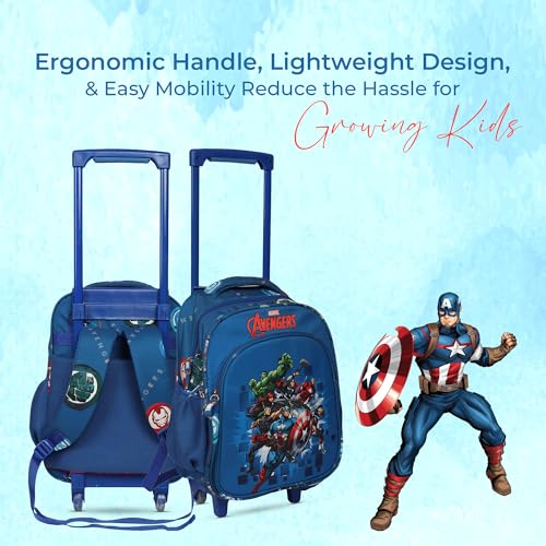 Image of NOVEX Original Kids School Bag with 2 Wheels & Trolley Handle For Easy Travel